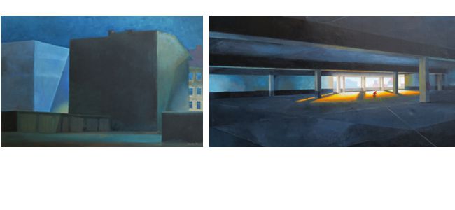 Malerei michael römer. Übersicht, Galerie zeigt zwei Stadtansichten
