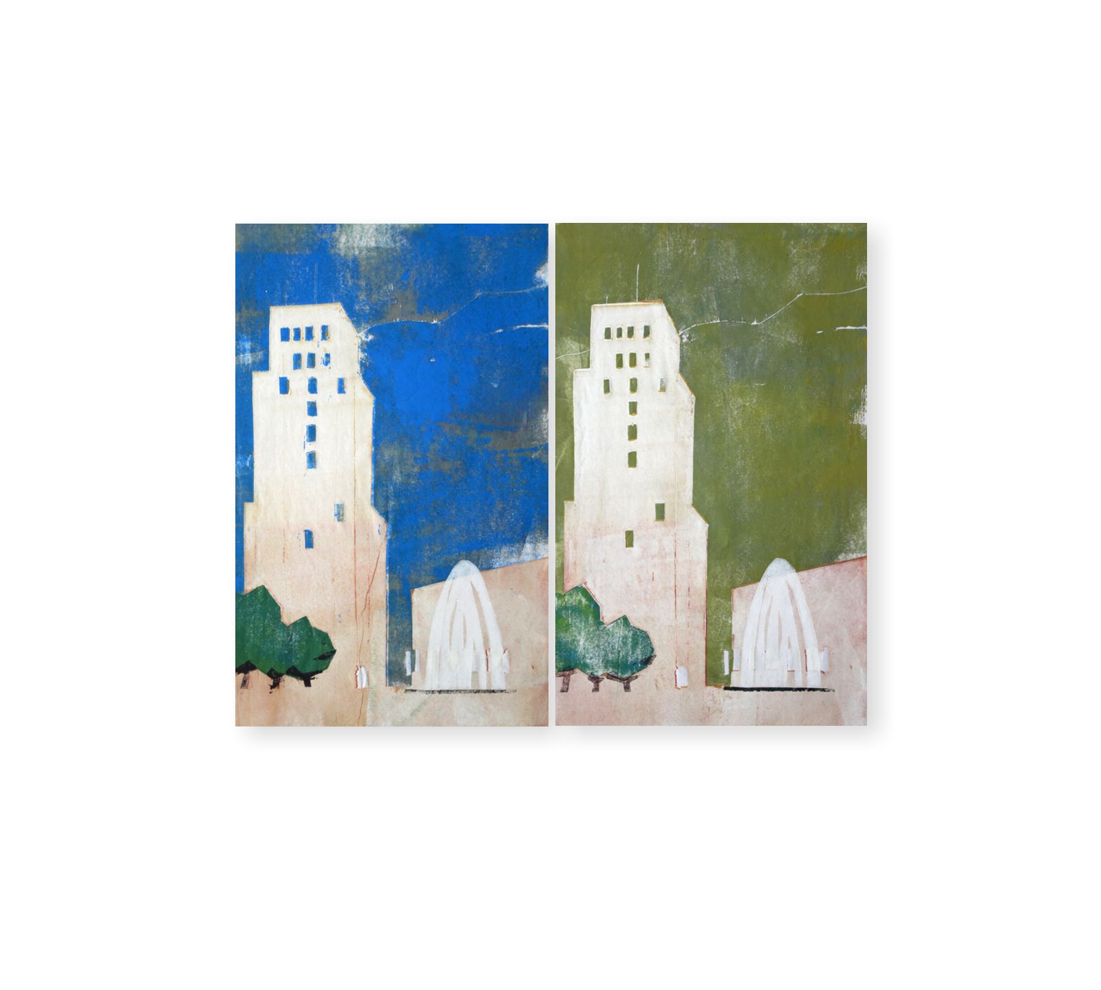 Turm II, 2016 Monotypie